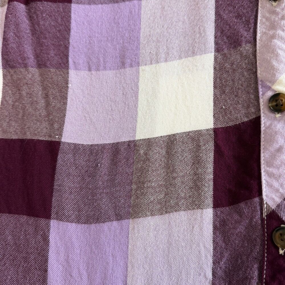 Terra &‎ Sky Women's Plus Size 3X Purple Plaid Button Down Shirt - Picture 12 of 16